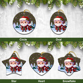 McVicker Tartan Christmas Ceramic Ornament - Santa Claus In Kilt Style